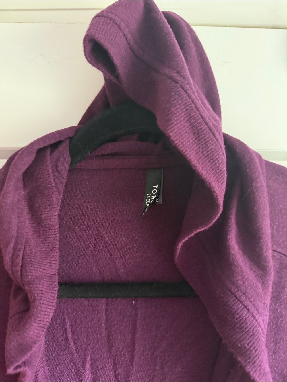 torrid Plum Hooded Button-Front Cardigan Jacket - Picture 2 of 5